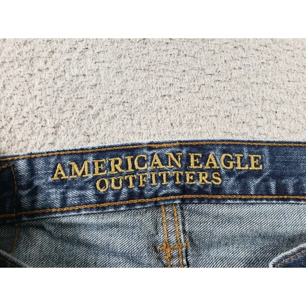 American Eagle Jeans Men's 29x32 *29x31* Slim Straight Blue Denim Cotton Casual